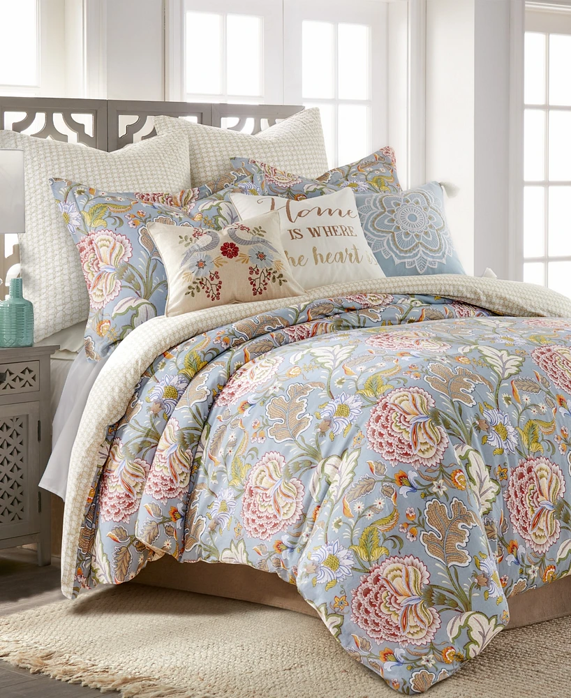 Levtex Angelica Reversible 3-Pc. Duvet Cover Set, Full/Queen