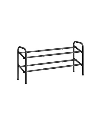 Slickblue Expandable Shoe Rack, Metal Shoe Shelf Storage, Adjustable Shoe Organizer for 8-20 Pairs of Shoes