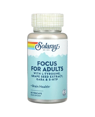 Solaray Focus For Adults with L-Tyrosine Grape Seed Extract Gaba & 5-htp - 60 VegCaps
