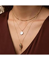 Bearfruit Jewelry Debra Triple Layered Necklace with Cultured Pearl Pendant