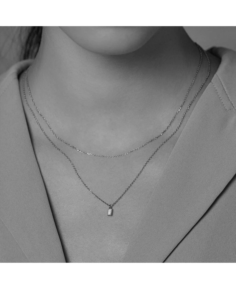 Sterling Silver Elayna Two Pre-Layered Opal Set Necklace – Delicate Statement, Sun-Kissed Style