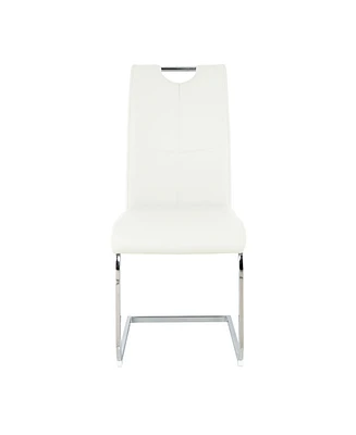 Set of 4 Modern Faux Leather Dining Chairs