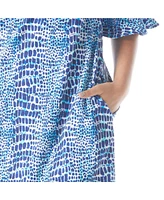 Beach House Style Animal Inspired Print Tenley Smocked Waist Tank Dress