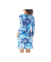 Beach House Style Quinn Split Neck Tunic Dress