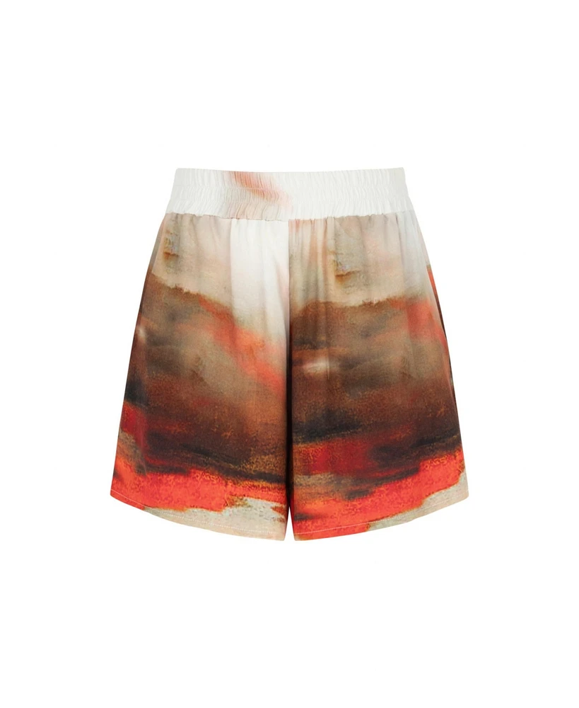 Nocturne Women's Printed High Waisted Shorts