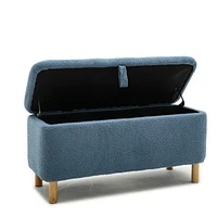 Basics Upholstered Storage Ottoman And Entryway Bench