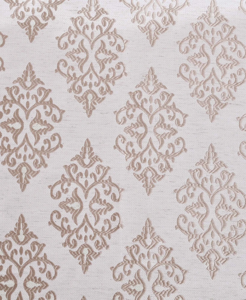 Superior Modern Venetian Damask Jacquard 2-Piece Curtain Panels with Grommet Header Top
