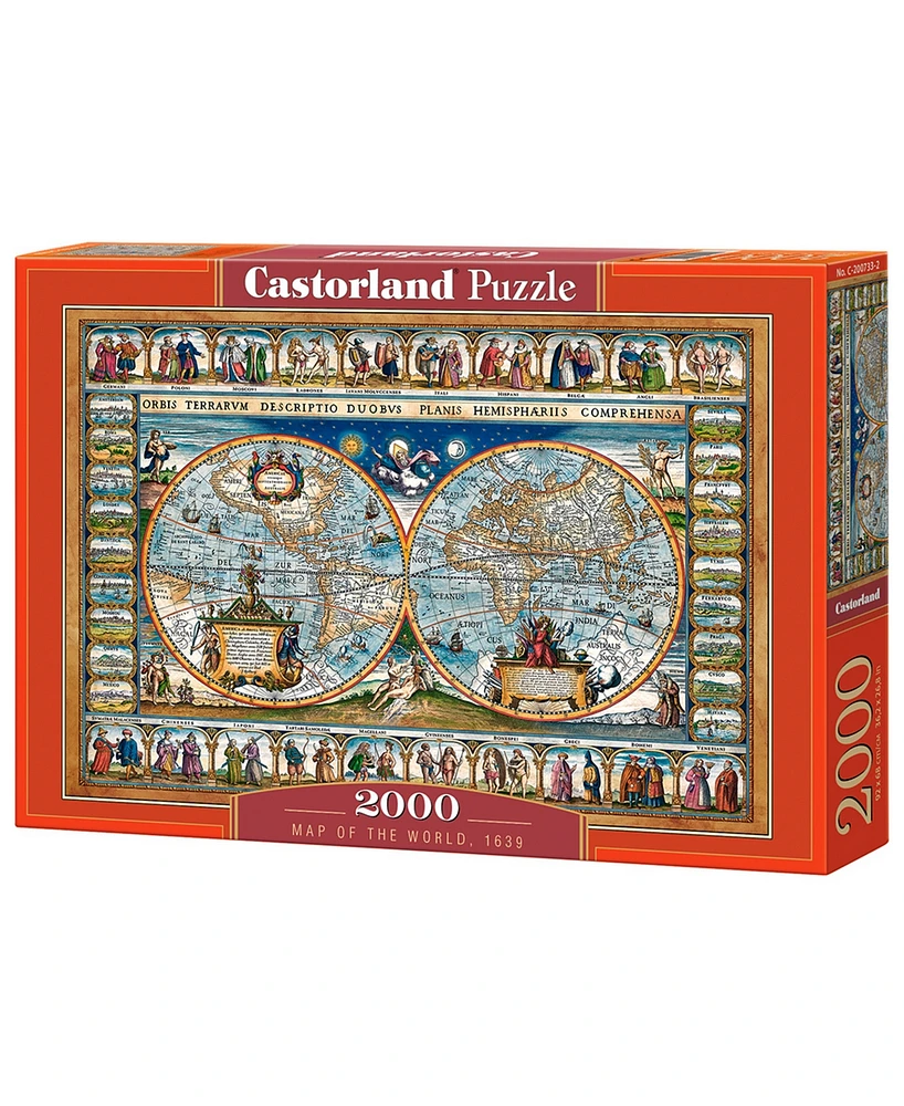 Castorland Map of the world, 1639 2000 Piece Jigsaw Puzzle