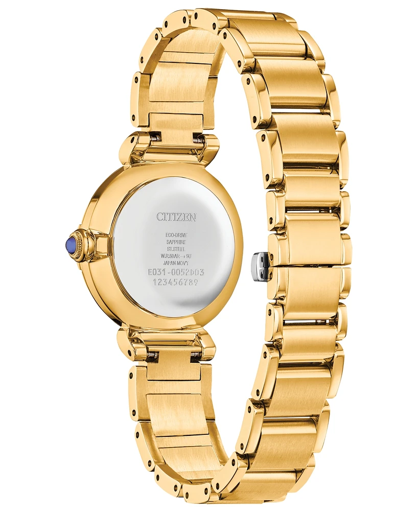 Citizen Eco-Drive Mae Women's Diamond Accent Gold-Tone Stainless Steel Bracelet Watch 30mm