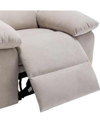 Gray Fabric Power Recliner Chair with Massage and Heating