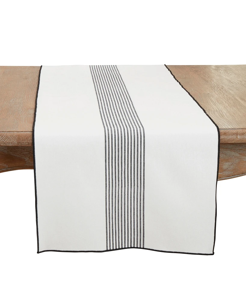 Saro Lifestyle Refined Striped Elegance Table Runner, 16"x72"