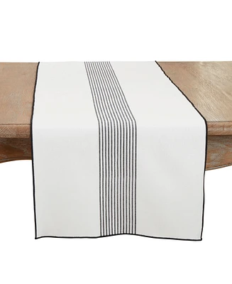 Saro Lifestyle Refined Striped Elegance Table Runner, 16"x72"