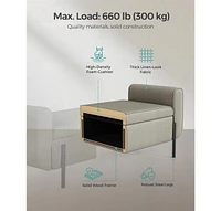 Slickblue Stylish Storage Bench with Designer Armrests