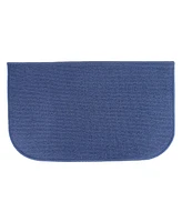 Sloppy Chef D-Shape Kitchen Throw Rugs (18x30 in.), Non-Skid Backing, Color Options