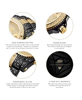 Jbw Men's Jet Setter Diamond (2 ct.t.w.) Black Ion-Plated Stainless Steel Watch