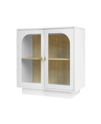 Storage Cabinet With Acrylic Door For Living Room, Dining Room, Study