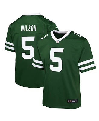 Nike Big Boys and Girls Garrett Wilson Legacy Green New York Jets Game Jersey