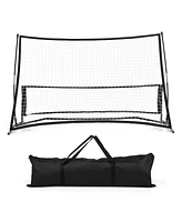 2-in-1 Portable Soccer Trainer with Carrying Bag to Enhance Soccer Passing Skill