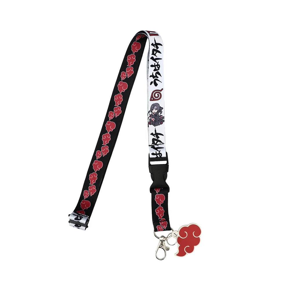 Itachi Uchiha Lanyard with Clear Id Sleeve and Keychain