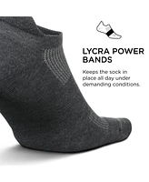 Feetures Men's High-Performance Cushion No Show Tab Solid- For Men & Women, Athletic Ankle Socks, Moisture Wicking - 3Pack