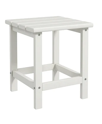 Outsunny 15" Adirondack Patio Side Table, Hdpe,
