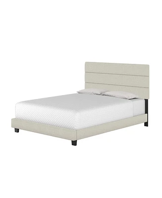 Sicily Linen Upholstered Platform Bed Frame with Adjustable Headboard - Boyd Sleep