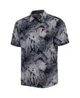 Tommy Bahama Men's Black Atlanta Falcons Coast Luminescent Fronds Camp IslandZone Button-Up Shirt
