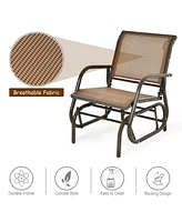Outdoor Single Swing Glider Rocking Chair Armrest Garden