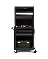 High Capacity 6-Drawer Rolling Tool Chest Storage Cabinet Toolbox Combo