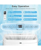 9000BTU Portable Air Conditioner 3-in-1 Air Cooler Fan Dehumidifier w/ Remote