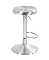 Brushed Stainless Steel Swivel Bar Stool Seat Adjustable