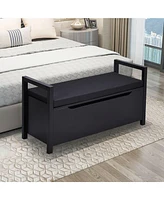 Shoe Bench Storage Rack Cushion Seat Ottoman Bedroom Hallway Entryway