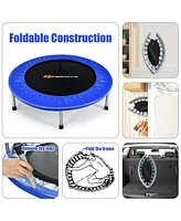 38" Mini Folding Trampoline Portable Recreational Fitness Rebounder