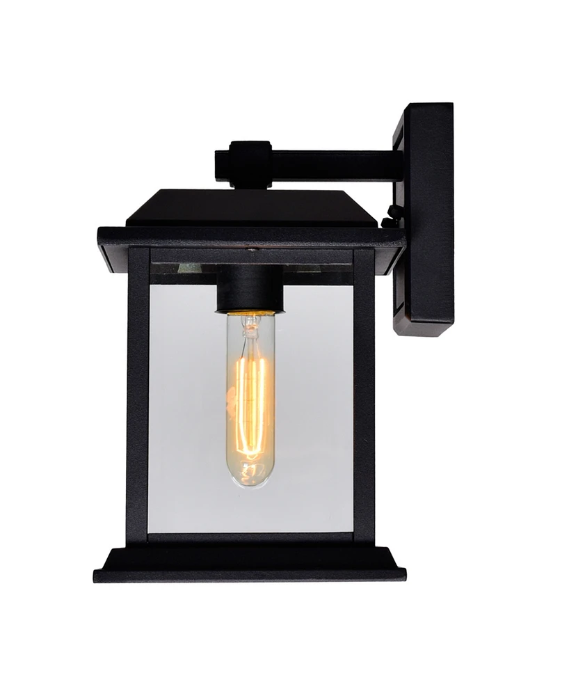 Cwi Lighting 10.2" Metal Blackbridge 1 Light Outdoor Wall Lantern