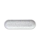 Q Squared Terrazzo 18" x 5.5" Long Oval Platters, Set of 4