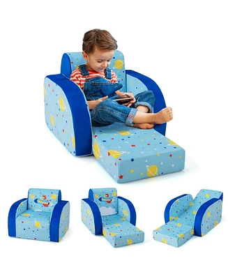 3-in-1 Convertible Kid's Sofa Multifunctional Flip-out Lounger Bed Armchair