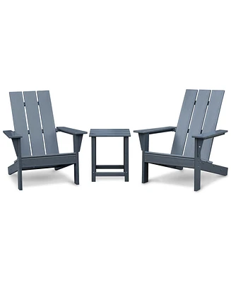 Streamdale Furniture Adirondack Chair Set With Table, Grey