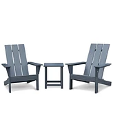 Streamdale Furniture Adirondack Chair Set With Table, Grey