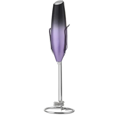 Double Whisk Milk Frother for Coffee With Upgraded Holster Stand