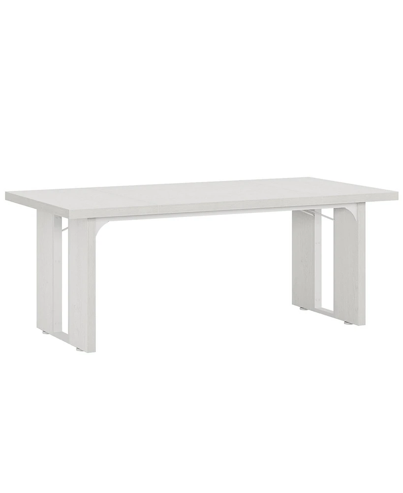 Tribesigns 71" Large Dining Table for 6 to 8 People, Rustic Farmhouse Style Dinner Table, Rectangular Dining Table for Kitchen, Dining Room & Liv