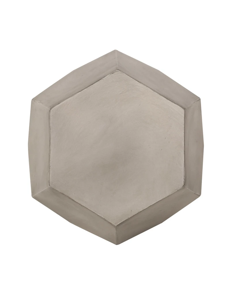 Simplie Fun Lightweight Concrete Geometric Side Table for Outdoor Spaces