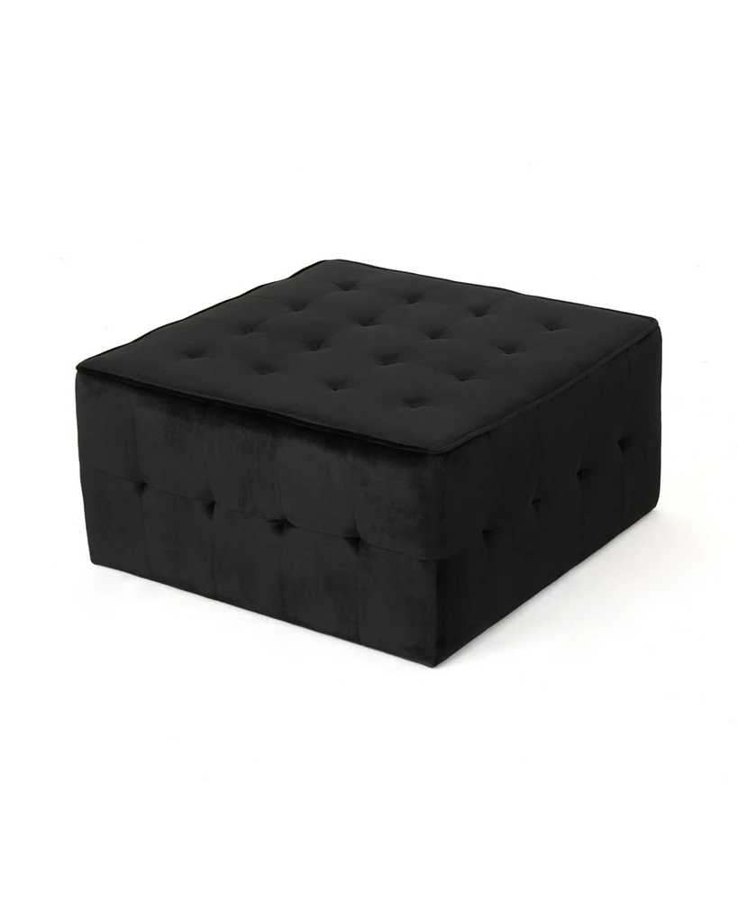 Oversized Tufted Velvet Ottoman for Comfort & Style