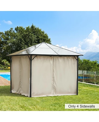 Premium Outdoor Gazebo Replacement Curtains Privacy, Shade, Buzz-Free Zone