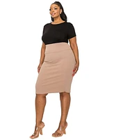 L I V D Plus Molly Pencil Skirt