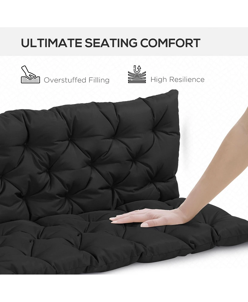 Plush, Tufted Outdoor Swing & Bench Cushions with Elegant Style