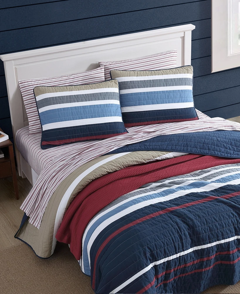 Nautica Bradford Reversible 3 Piece Quilt Set