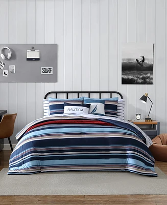 Nautica Colton Stripe 5 Piece Comforter Set