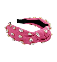 Women s Traditional Woven Headband - Hot Pink Gem