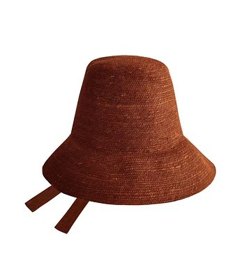 Brunna.co Meg Jute Straw Hat In Burnt Sienna