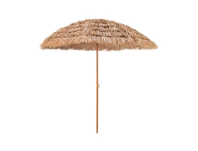 8 Feet Patio Thatched Tiki Umbrella Hawaiian Hula Beach Umbrella